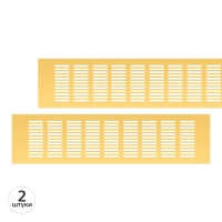 Вентиляционная решетка Благовест золото (400x100 мм) (2шт.)