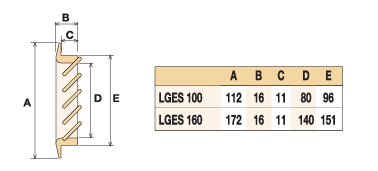 Деревянная вентиляционная решетка, дуб 172x172