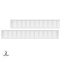 Вентиляционная решетка Благовест 80x500, серебро (2шт.)