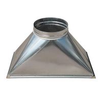 Переход c прямоугольного на круглое сечение (оц. сталь) 500х300-d315