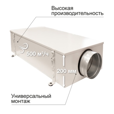 Приточная установка ФЬОРДИ КОМПАКТ ВПУ-500 ЕС/4,4-220/1-BLG