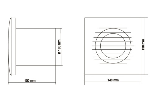 Накладной вентилятор Europlast Т100I inox
