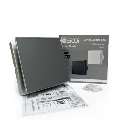 Вытяжной вентилятор Seicoi SNAD04-01 Silver grey glass Вытяжной вентилятор Seicoi SNAD04-01 Silver grey glass