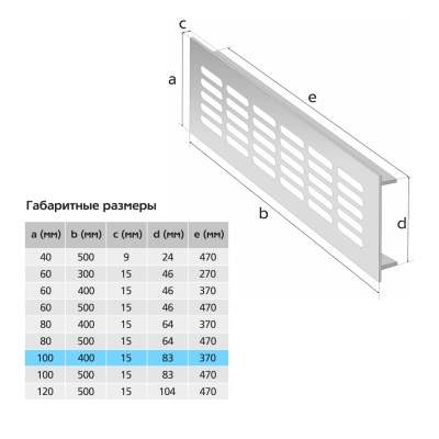Вентиляционная решетка Благовест серебро (400x100 мм) (2шт.) Вентиляционная решетка Благовест серебро (400x100 мм) (2шт.)