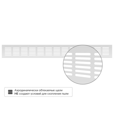 Вентиляционная решетка Благовест 60x500, серебро Вентиляционная решетка Благовест 60x500, серебро