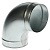 Отвод 90º круглый штампованный (оц. сталь) (100 мм)
