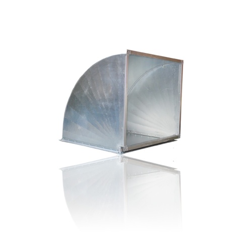 Отвод 90º прямоугольный (оц. сталь) (500х500 мм) Отвод 90º прямоугольный (оц. сталь) (500х500 мм)