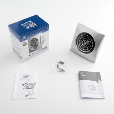 Вентилятор с обратным клапаном Soler Palau SILENT-100 CRZ SILVER