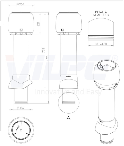 125P/IS/700 Вентиляционный выход, RR32