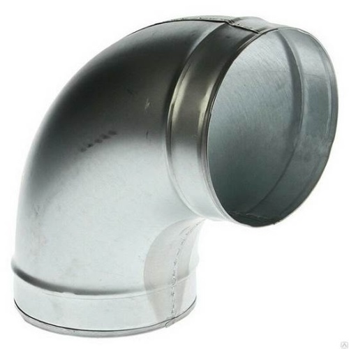 Отвод 90º круглый штампованный (оц. сталь) (100 мм)