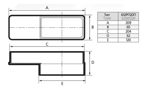 Редуктор пластиковый прямоугольный ЭРА 612РП20П