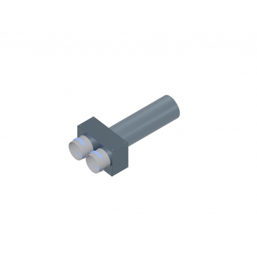 Вентиляционный прямой пленум Flexag PWP-125/90x2, D125, на 2 выxода, L=300 мм