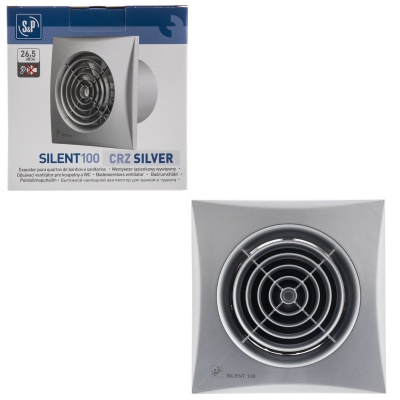 Вентилятор вытяжной 100 мм Soler Palau SILENT-100 CRZ SILVER