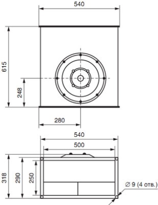 Вентилятор канальный ВКП-50-25-4E Вентилятор канальный ВКП-50-25-4E