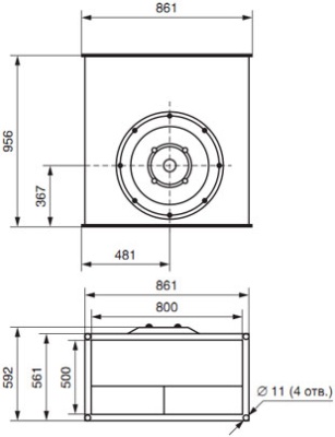 Вентилятор канальный ВКП-80-50-6D Вентилятор канальный ВКП-80-50-6D