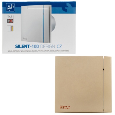 Вентилятор вытяжной бесшумный Soler Palau SILENT-100 CZ CHAMPAGNE DESIGN 4C