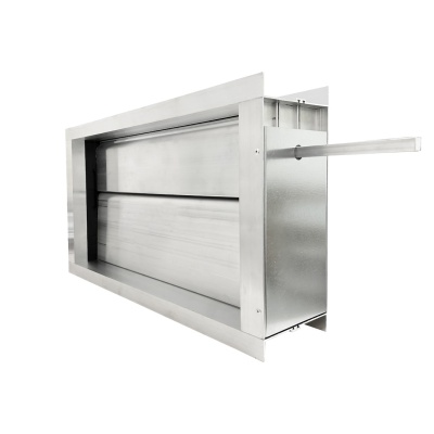 Дроссель-клапан прямоугольный под электропривод (оц. сталь) 800х500