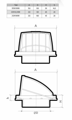 Вентиляционная решетка с козырьком ЭРА 1515К10ФВ