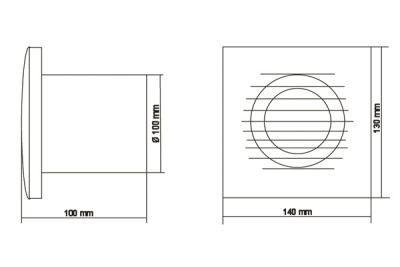 Накладной вентилятор Europlast Т100 Накладной вентилятор Europlast Т100