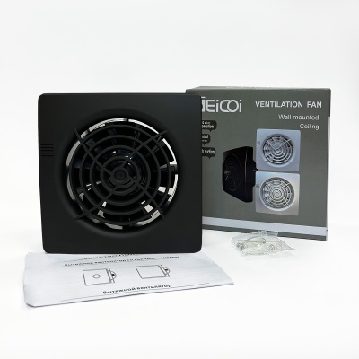 Накладной тонкий вентилятор Seicoi Floxy 100 Black SMPS04-01