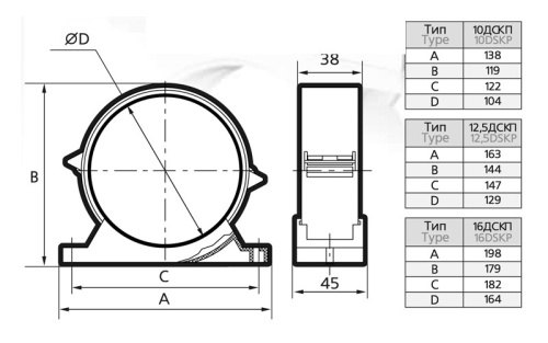 Держатель-соединитель круглого канала 16ДСКП Держатель-соединитель круглого канала 16ДСКП